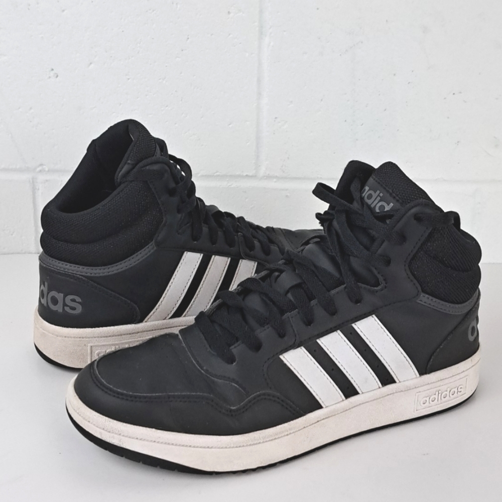 Adidas Hoops Mens 3.0 mid classic vintage black white sz7